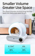 SCLB-XT-05 Self Cleaning Cat Litter Box 65L Large Capacity Smart Automatic Cat Litter Box With APP Control for Multiple Cats