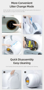 SCLB-XT-05 Self Cleaning Cat Litter Box 65L Large Capacity Smart Automatic Cat Litter Box With APP Control for Multiple Cats