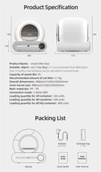 SCLB-XT-05 Self Cleaning Cat Litter Box 65L Large Capacity Smart Automatic Cat Litter Box With APP Control for Multiple Cats