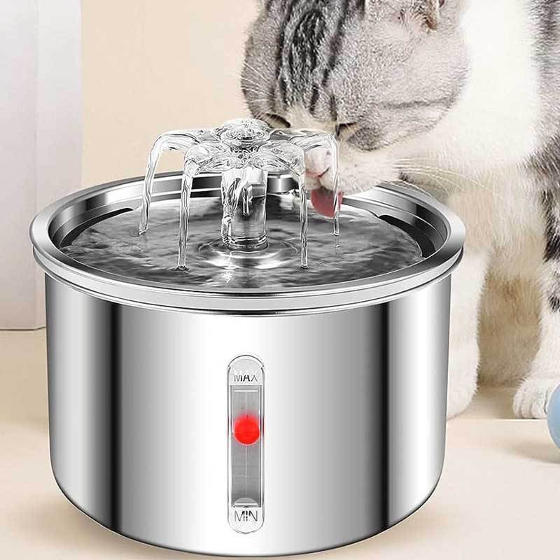 PWF-XT-07  Smart Cat Fountain Water Stainless Steel Automatic Pet Water Dispenser Ultra-Quiet Dog Drinking Water Fountain