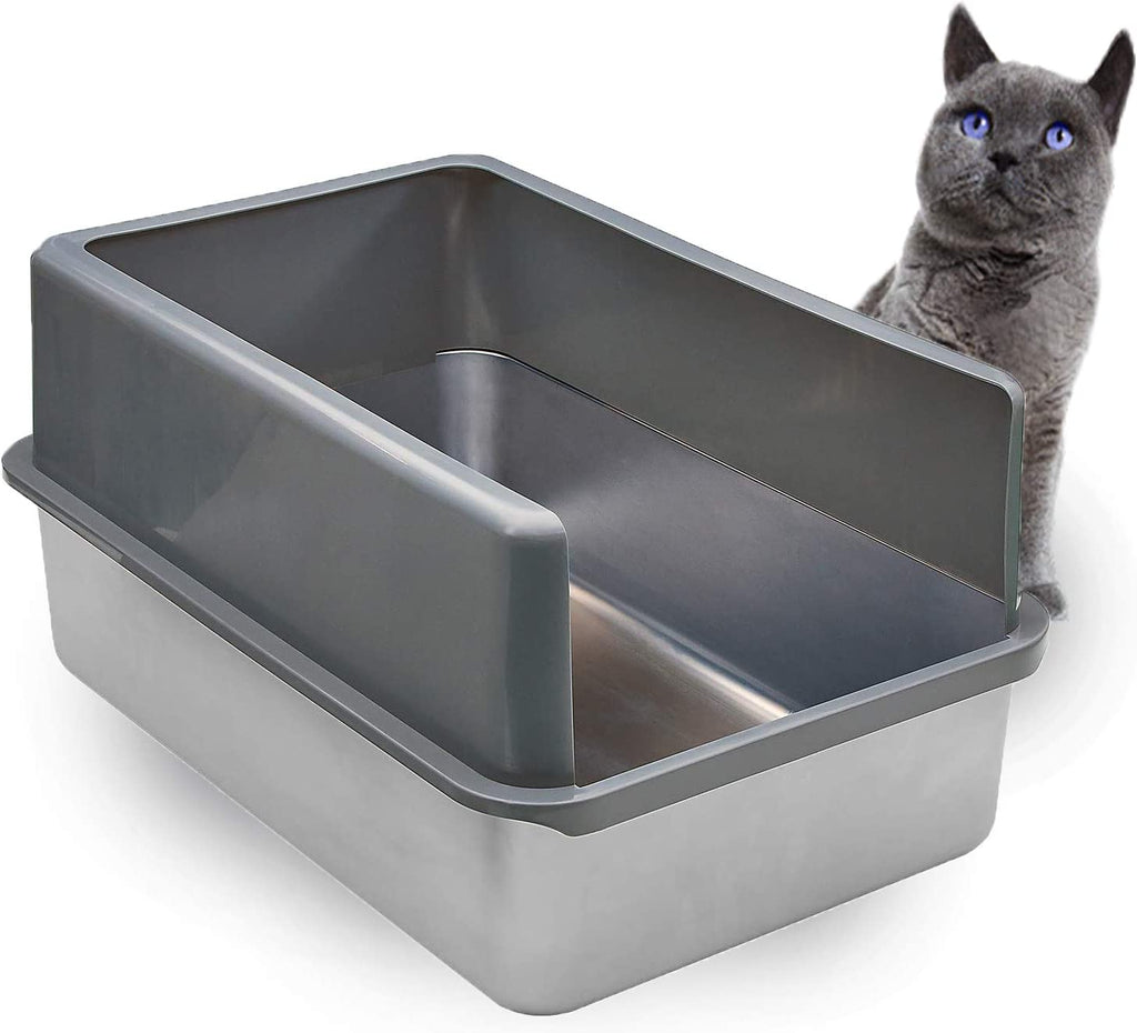 CLB-XT-03 Eco-Friendly Metal Pet Litter Box Cleaning Pan Big Size Stainless Steel Cat Litter Pan
