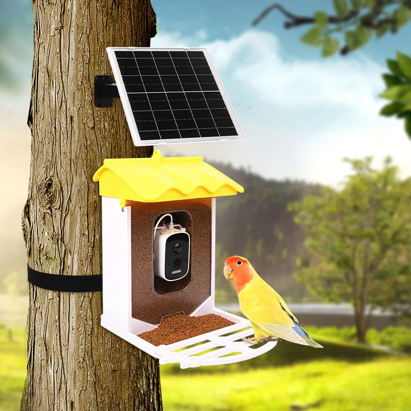 SBFC-XT-001/002 Smart Bird Feeder with HD Camera Outdoor Hanging Wifi Solar Powered Plastic Food Dispenser Charging Source Bowl