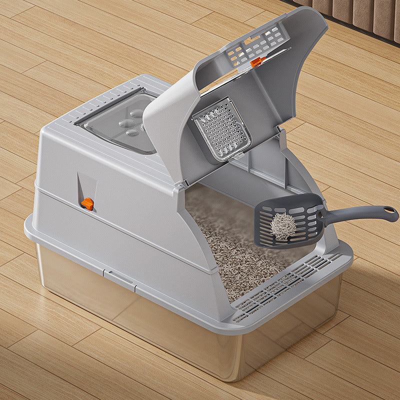 CLB-XT-01 Fully Enclosed Stainless Steel Cat Litter Box