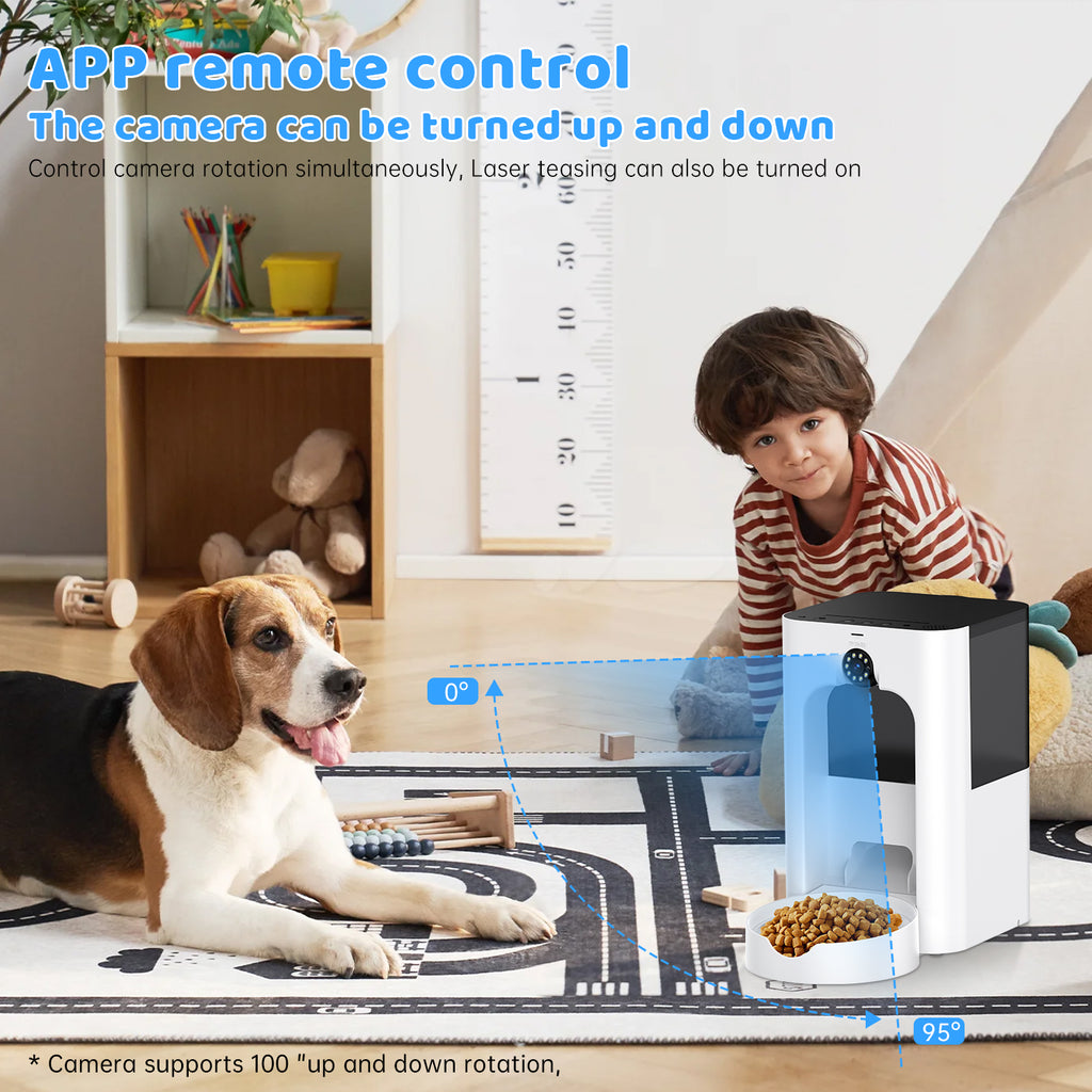 SPF-XT-10  Smart Pet Feeder with Camera Food Dispenser Timed Tuya 2K Video WiFi App Control Laser Tease Pet Voice Call