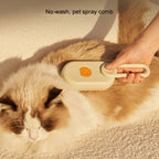 PG-XT-01  3 in 1 Foldable Mascotas Self Cleaning Pet Dog Cat Grooming Hair Brush With Water Spray Cat Steam Brush