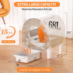 SCLB-XT-04  68L Large Space Smart Cat Toilet Easy Clean Small Footprint Double Selfing Cleaning Automatic Cat Litter Box