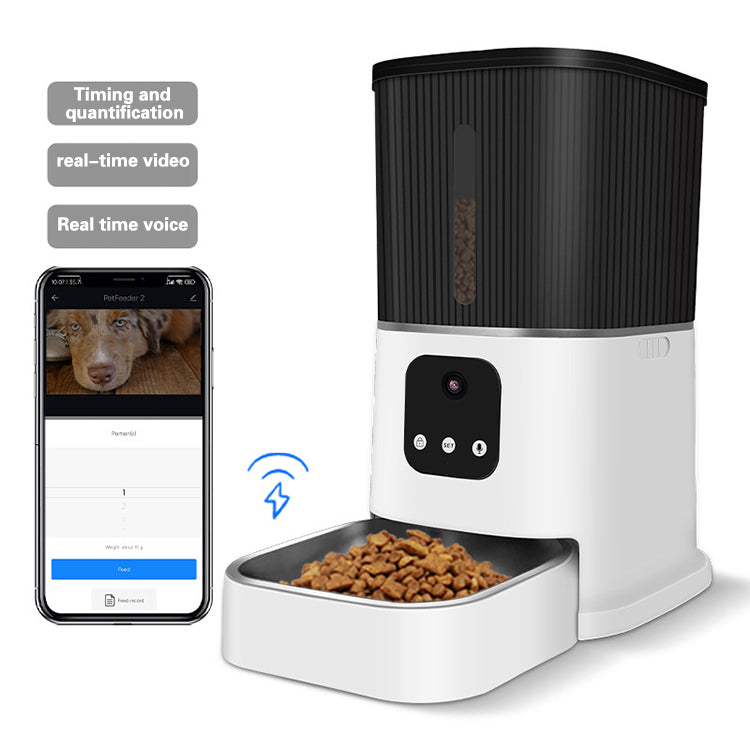 SPF-XT-08  Intelligent Timed Bowl Pet Feeder Dog and Cat Automatic Food Dispenser with Camera Timer for Mascotas Articulos