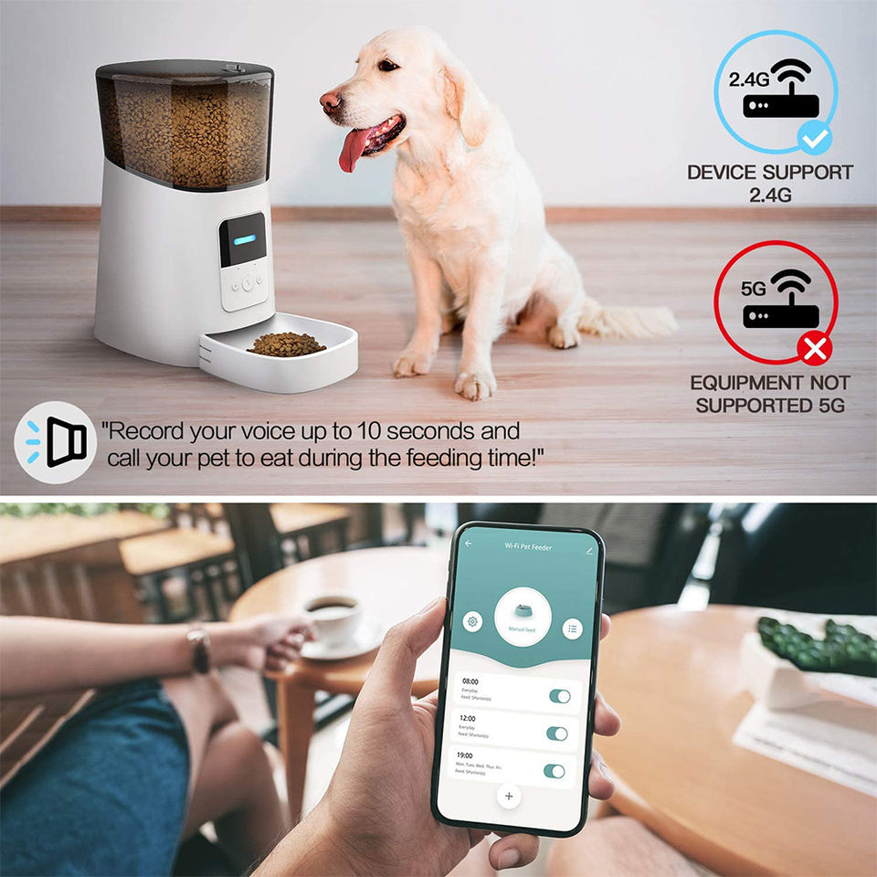 SPF-XT-03 Tuya Dog Cat Smart Pet Feeder 6L Wifi Mobile Phone App Remote Control