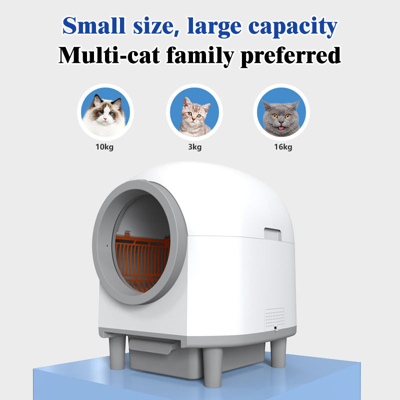 SCLB-XT-02 80L Large Self-Cleaning Cat Litter Box Low Noise App Wifi Control Intelligent Electric Automatic Cat Toilet Smart Cat Litter Box