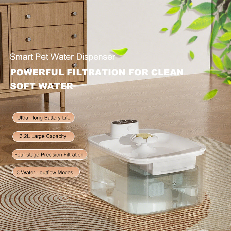 SPWF-XT-01 New 3.2L Wireless Automatic Smart Cat Fountain Water Dispenser