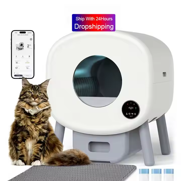 SCLB-XT-03 Robot APP Control 65L Large Automatic Cat Litter Box Self-cleaning toilet