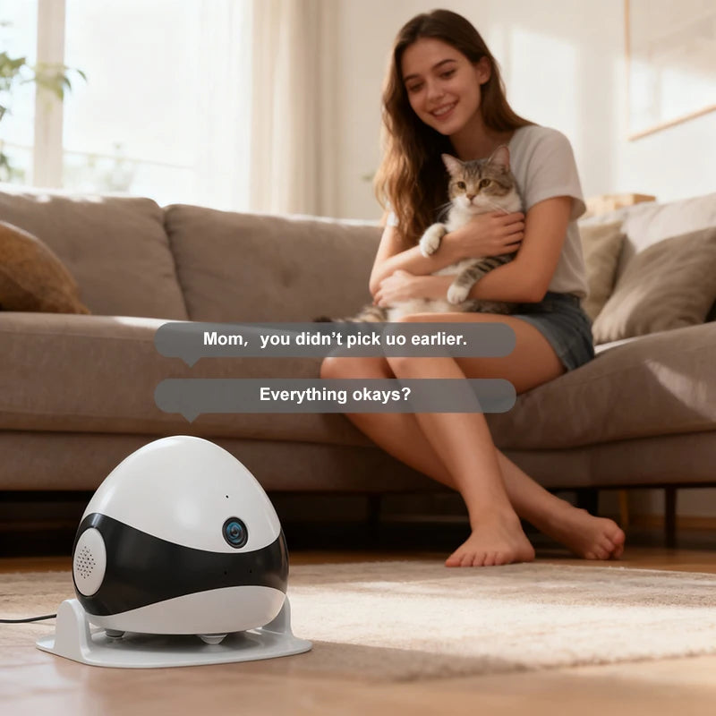 ROBOT-XT-01  Auto Recharge AI Smart Walkable 1080P HD Interactive Pet Cameras & Monitors with Night Vision Wi-Fi Connection and Storage Card
