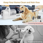 PG-XT-02 Pet Hair Dryer Vacuum Suction Dog Cat Grooming Brush Low Noise Electric Vacuum Cleaner Multifunction Pet Grooming Kit