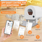 SCLB-XT-04  68L Large Space Smart Cat Toilet Easy Clean Small Footprint Double Selfing Cleaning Automatic Cat Litter Box