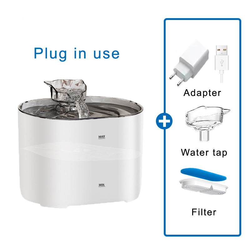 PWF-XT-03 Silent Water Dispenser That Does Not Disturb Cats and Dogs Stainless Steel Disc Pet Fountain