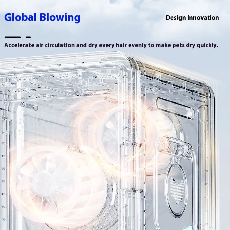 SPD-XT-04 82L Intelligent Dog Hair Dryer Double Wind Automatic Drying Box Eco-Friendly ABS Plastic Universal for All Pets