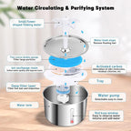 PWF-XT-07  Smart Cat Fountain Water Stainless Steel Automatic Pet Water Dispenser Ultra-Quiet Dog Drinking Water Fountain