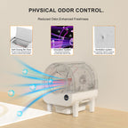 SCLB-XT-04  68L Large Space Smart Cat Toilet Easy Clean Small Footprint Double Selfing Cleaning Automatic Cat Litter Box