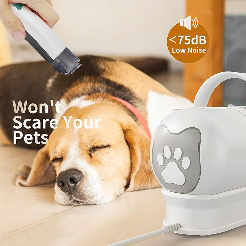 PG-XT-02 Pet Hair Dryer Vacuum Suction Dog Cat Grooming Brush Low Noise Electric Vacuum Cleaner Multifunction Pet Grooming Kit