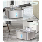 PWF-XT-04 Wireless Cat Water Fountain Stainless Steel 7L/236oz Quiet Dog Water Fountain with Motion Sensor