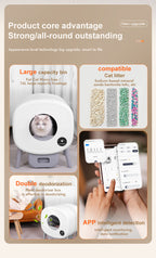 SCLB-XT-03 Robot APP Control 65L Large Automatic Cat Litter Box Self-cleaning toilet