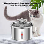 PWF-XT-07  Smart Cat Fountain Water Stainless Steel Automatic Pet Water Dispenser Ultra-Quiet Dog Drinking Water Fountain