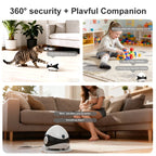 ROBOT-XT-01  Auto Recharge AI Smart Walkable 1080P HD Interactive Pet Cameras & Monitors with Night Vision Wi-Fi Connection and Storage Card
