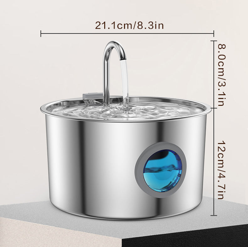 PWF-XT-08 Auto- Shut Down LED Cat & Dog Drinking Fountain Pet Water Feeder