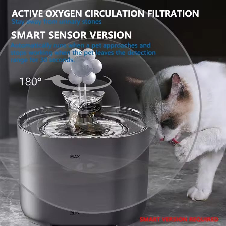 PWF-XT-03 Silent Water Dispenser That Does Not Disturb Cats and Dogs Stainless Steel Disc Pet Fountain
