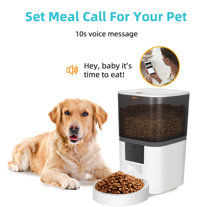 SPF-XT-02 Tuya App Remote Control 6L Cat Dog Automatic Wifi Smart Pet Feeder