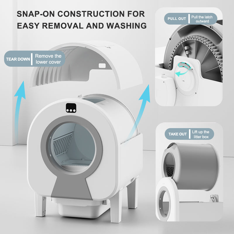 SCLB-XT-06 APP Control Automatic Safety Protection Odor-Free Smart Robot Cat Litter Box