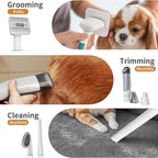 PG-XT-02 Pet Hair Dryer Vacuum Suction Dog Cat Grooming Brush Low Noise Electric Vacuum Cleaner Multifunction Pet Grooming Kit