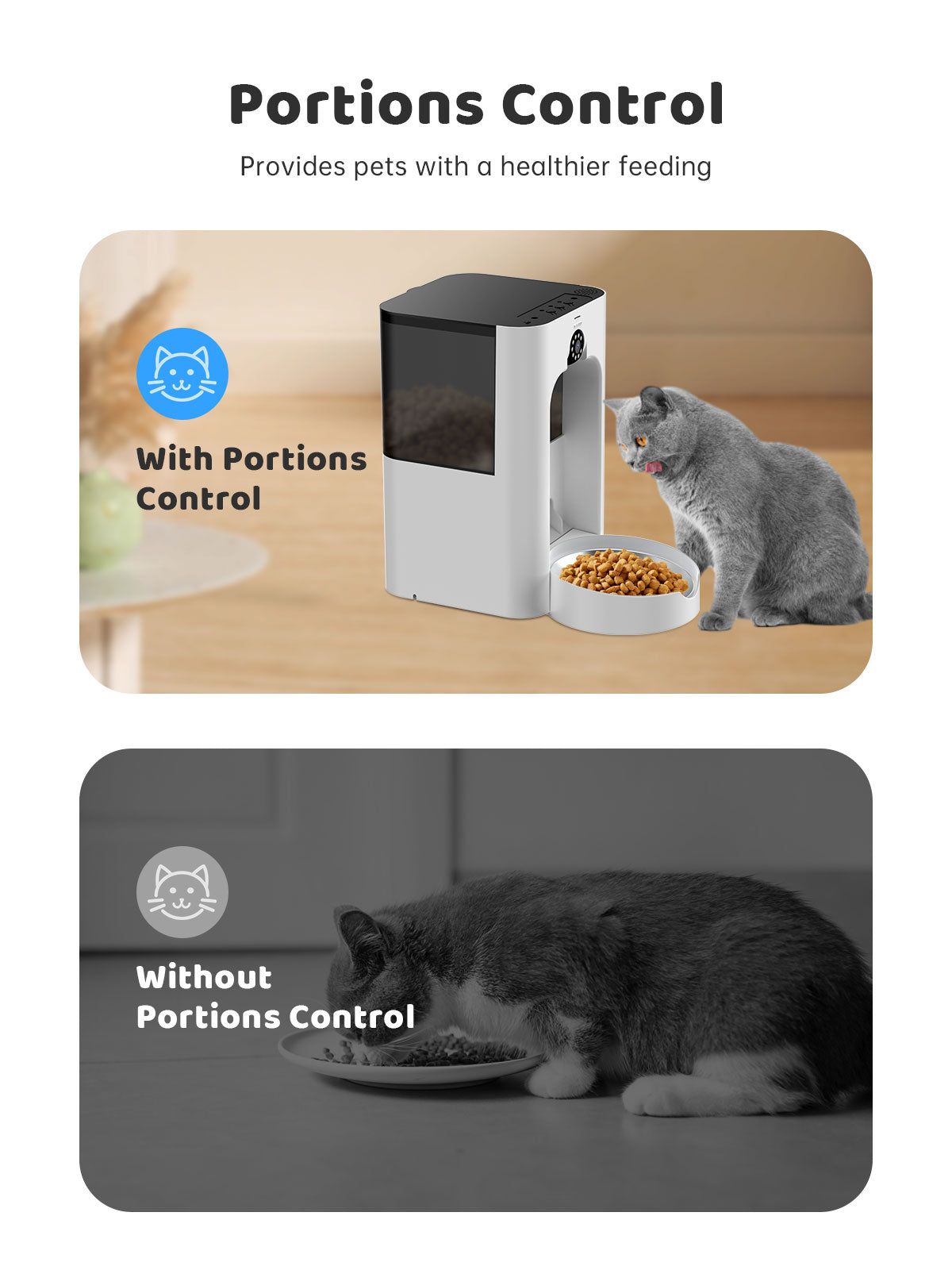 SPF-XT-10  Smart Pet Feeder with Camera Food Dispenser Timed Tuya 2K Video WiFi App Control Laser Tease Pet Voice Call