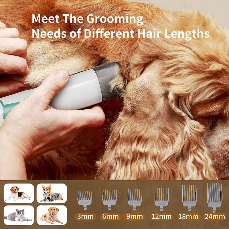 PG-XT-02 Pet Hair Dryer Vacuum Suction Dog Cat Grooming Brush Low Noise Electric Vacuum Cleaner Multifunction Pet Grooming Kit