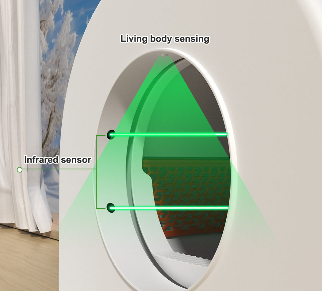 SCLB-XT-04  68L Large Space Smart Cat Toilet Easy Clean Small Footprint Double Selfing Cleaning Automatic Cat Litter Box