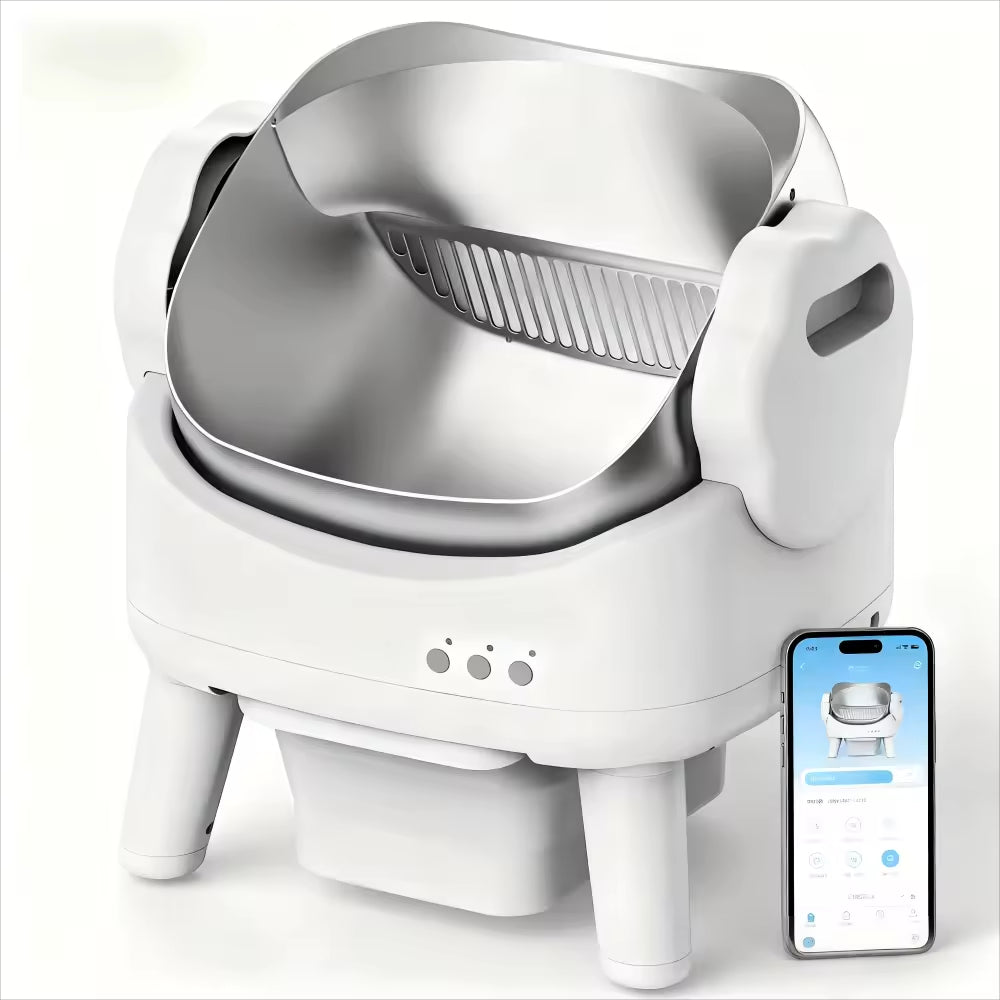 PXT-LB6-O  74L Stainless Steel Open top Smart Self-Cleaning Cat Litter Box,Automatic Cat Toilet Pet Supplies