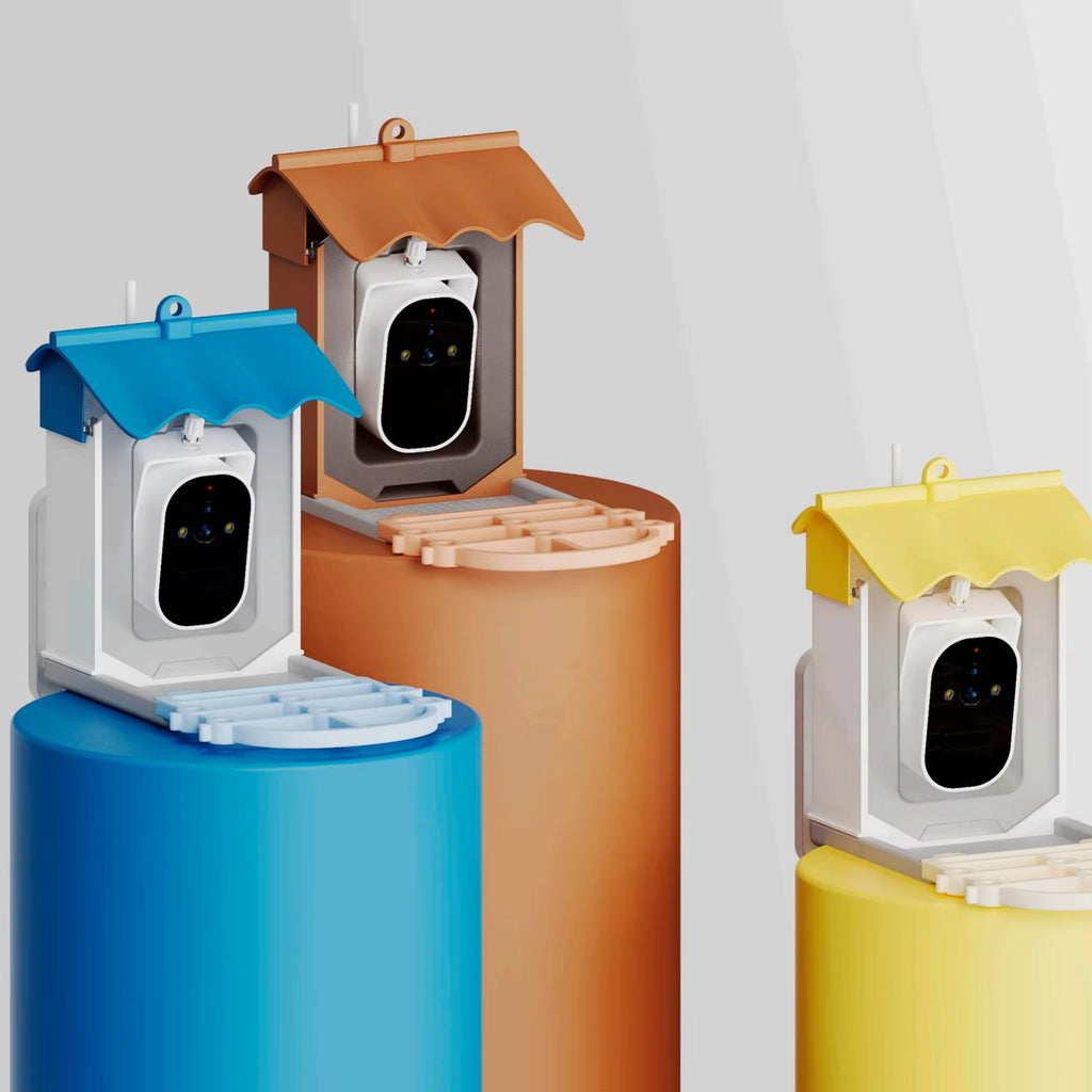 SBFC-XT-001/002 Smart Bird Feeder with HD Camera Outdoor Hanging Wifi Solar Powered Plastic Food Dispenser Charging Source Bowl