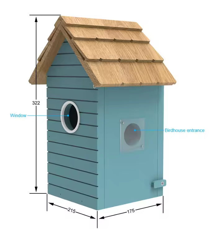 PXT-NB03  Oniya Smart Bird House 3MP HD Photos Inside Wood Bird Hatchery with Camera AI Bird Species Identification