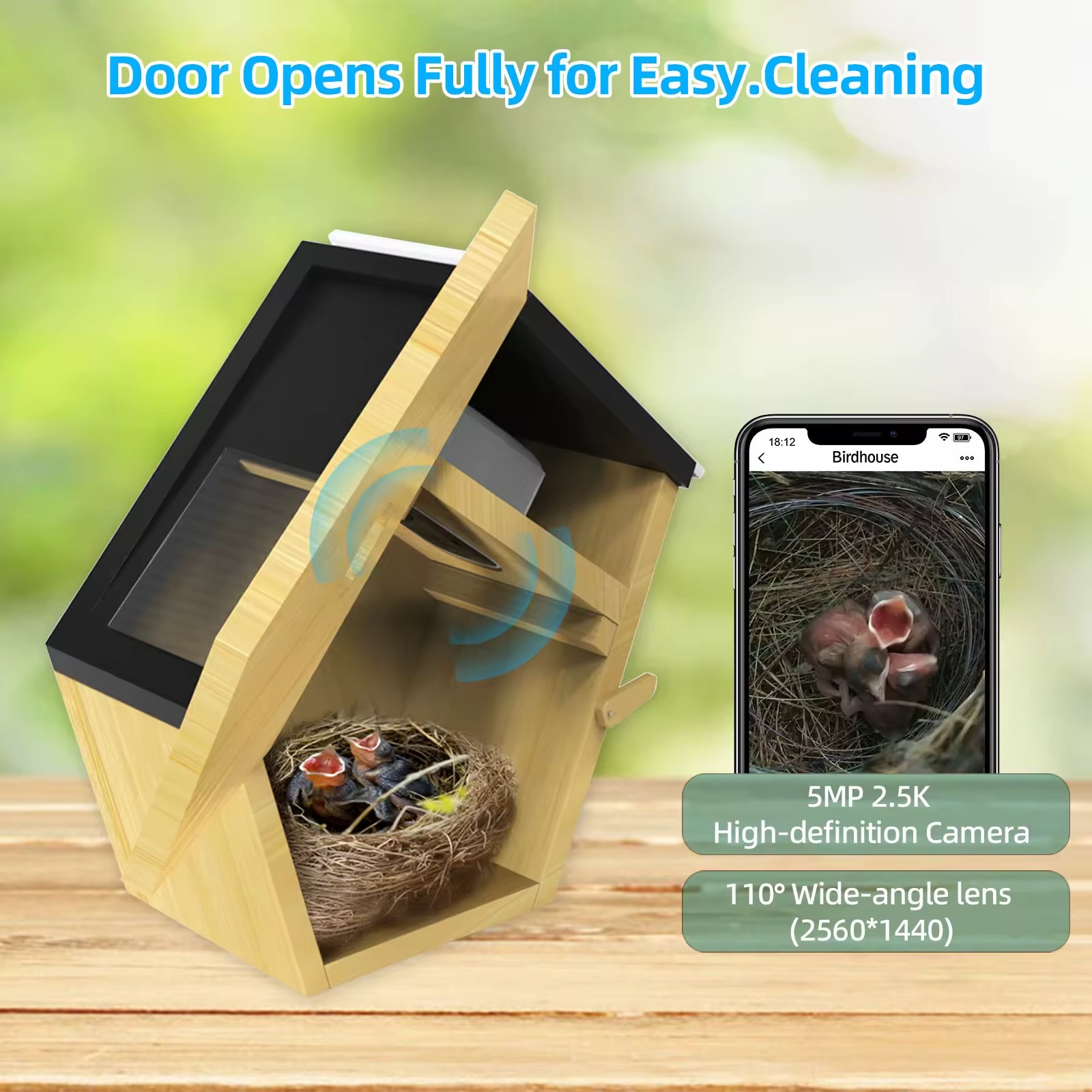PXT-NB01-S  Visual Bird Hatching House Outdoor Bird Nest AI Smart HD Camera Cross-border