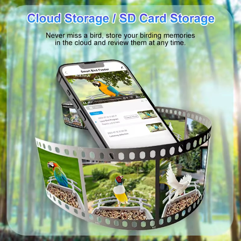 PXT-B02-S  Automatically Charged Intelligent Bird Feeder with Live View Camera Pet Bowl Feeder for Bird Lovers