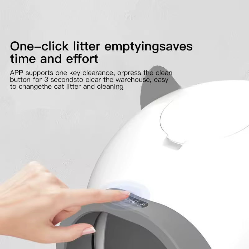 PXT-LB05-R Extra-Large Smart Electric Cat Litter Box with Automatic Cleaning System Fully Enclosed Automatic Cat Litter Toilet