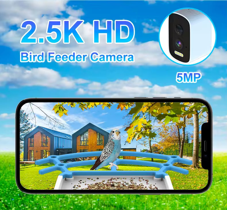 PXT-B04-S Wholesale Solar-Powered Intelligent Recognition Outdoors Automatic Bird Feeder with Night Vision Camera