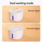 PXT-WF06   2.6L Ultra Quiet Cat Drinking Fountain with Filter Automatic Pet Water Fountain Cat Water Fountain with LED Light
