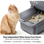 PXT-LB6-O  74L Stainless Steel Open top Smart Self-Cleaning Cat Litter Box,Automatic Cat Toilet Pet Supplies