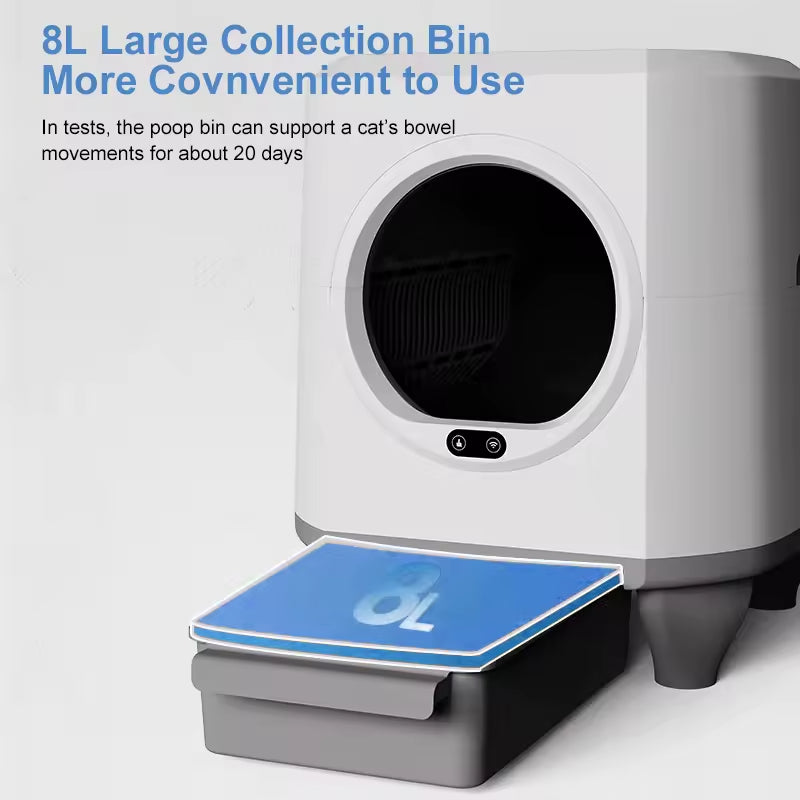 PXT-LB03-R Hot Selling Automatic Cat Litter Box Smart Cat Toilet Odour Leak-Proof App Control Self Cleaning Litter Box for Multi-cats
