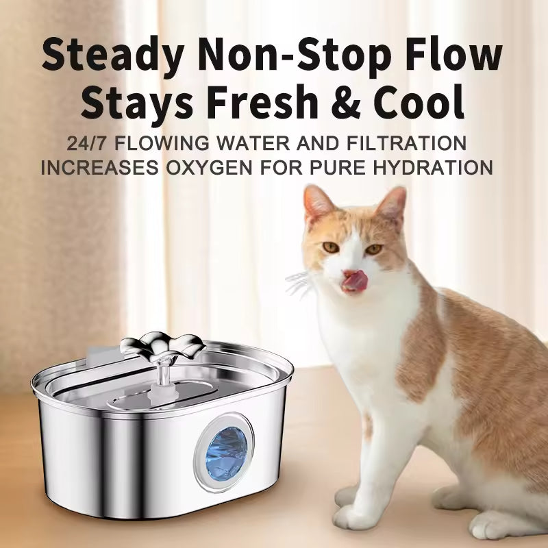 PXT-WF05--ST    3.2L Runway Pet Water Fountain304 Stainless Steel