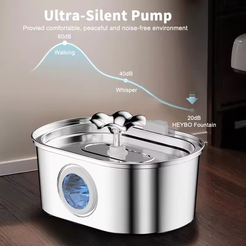 PXT-WF05--ST    3.2L Runway Pet Water Fountain304 Stainless Steel