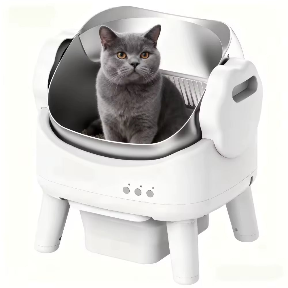 PXT-LB6-O  74L Stainless Steel Open top Smart Self-Cleaning Cat Litter Box,Automatic Cat Toilet Pet Supplies