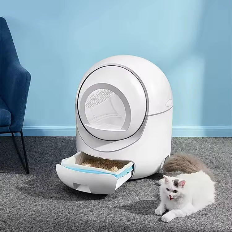 PXT-LB11-R WIFI Auto Electric Cat Toilet Tuya APP Self-cleaning Smart Pet Automatic Robot Cat Litter Box for Cats