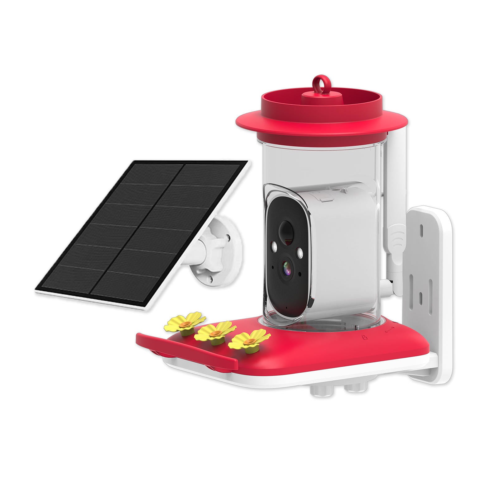 PXT-B08-S New Design Plastic Hummingbird Feeder with Camera Wide Mouth Outdoor Bird Watching Gift for Enthusiasts
